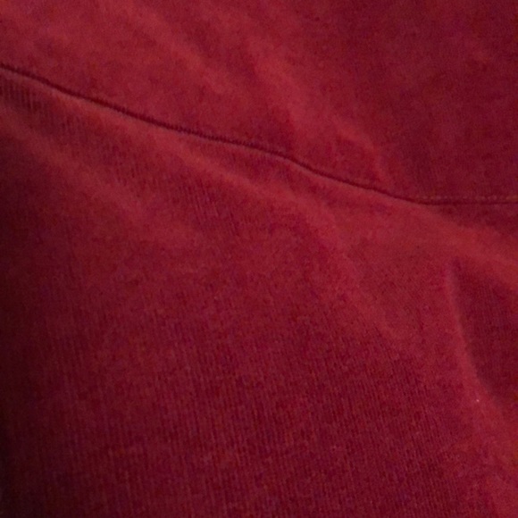 Bebe Burgundy wine corduroy pants silk belt - Picture 6 of 8